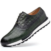 High-Grade Men's Genuine Leather Casual Daily Sneakers Stone Pattern - Acapparelstore